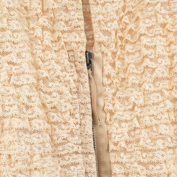 Valentino Cream Lace-Ruffle Zip Jacket - Picture 7 of 9